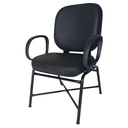 Ver imagem 5 de Cadeira Escritório Ergonômica Executiva Giga Plus Size Reforçada Fixa Courino Sintético