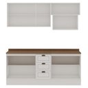 Ver imagem 5 de Cozinha Completa Modulada 5 Peças Frente em MDF Modelo Americano Frisado Branca