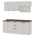 Ver imagem 2 de Cozinha Completa Modulada 5 Peças Frente em MDF Modelo Americano Frisado Branca