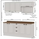 Ver imagem 3 de Cozinha Completa Modulada 5 Peças Frente em MDF Modelo Americano Frisado Branca