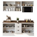 Ver imagem 6 de Cozinha Completa Modulada 5 Peças Frente em MDF Modelo Americano Frisado Branca