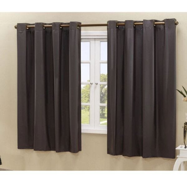 Cortina para Quarto ou Sala Moderna Clean 2,00 x 1,60 Metros Blackout Corta 100% A Luz Varao Normal - 2