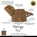 Ver imagem 3 de Poltrona do Papai Reclinável Sala de Cinema Madrid Power Touch USB PU Caramelo G23 Gran Belo