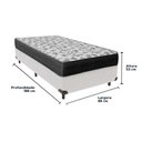 Ver imagem 3 de Cama Box Branco e Colchão Iso100 Espuma D33 Solteiro Ortobom