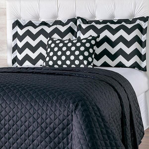 Kit Cobre Leito Casa Dona Missoni Queen 08 Peças Preto - 2