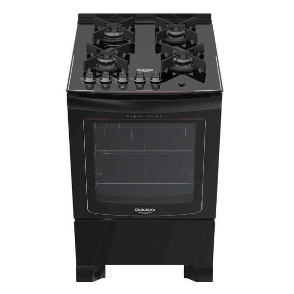 Fogão de Piso Dako Glass 4 Bocas Mesa de Vidro Preto Bivolt é boa?