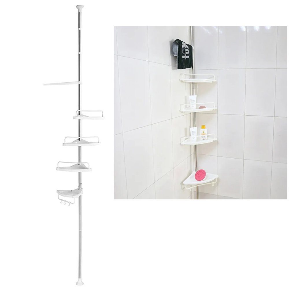 Organizador Banheiro Prateleira Suporte Ajustavel Cantoneira Sabonete Porta Toalha Shampoo