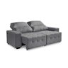 Sofá 3 Lugares Connect Assento Retrátil e Reclinável com USB Suede 2.10M (L) - 2