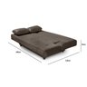 Sofá-Cama 3 Lugares Casal Premium Zen Suede 1.90M (L) - 3
