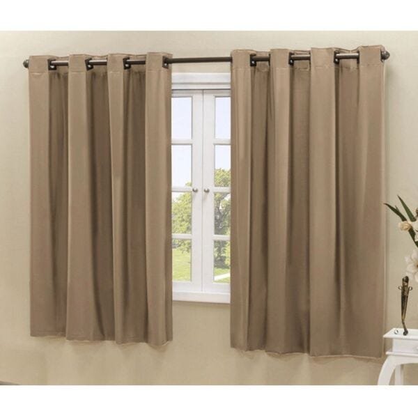 Cortina Blackout Avela 2,00 x 1,60 Metros para Sala ou Quarto Varao Simples - Corta 100% A Luz - 2