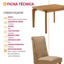 Ver imagem 7 de Mesa de Jantar Liz 120cm Tampo MDF Laminado Canto Copo com 4 Cadeiras Yasmin
