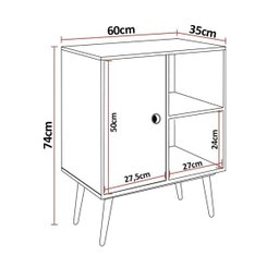 Mesa de Apoio Lateral Duna Branco - Edn Móveis - 5