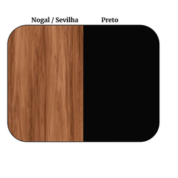 Armário Alto Fechado com 02 Portas – 1,61×0,80×0,45m – WORK START – NOGAL SEVILHA/PRETO - 4