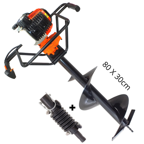 Perfurador de Solo Vulcan VPS520 2T Ideal Para Silvicultura Acompanha Broca 80x30cm + Amortecedor