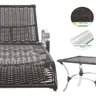 Conjunto2 Espreguiçadeiras com Mesa em Alumínio Resistentes Ao Tempo e Super Confortáveis Catar - 5