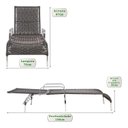 Ver imagem 2 de Conjunto2 Espreguiçadeiras com Mesa em Alumínio Resistentes Ao Tempo e Super Confortáveis Catar