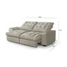 Sofá 4 Lugares Retrátil e Reclinável Tecido Suede Konfort Premium - 4