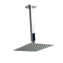 Ver imagem 1 de Kit Chuveiro Teto Quadrada 30x30cm Cromada Inox e 2 Acabamento