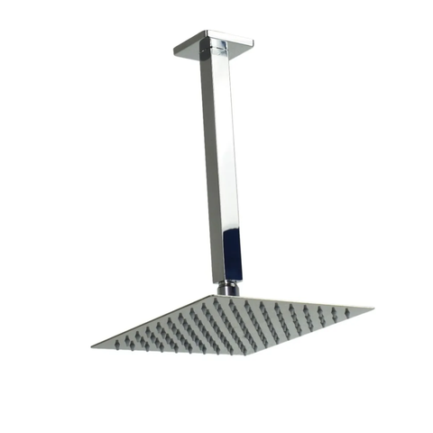 Kit Chuveiro Teto Quadrada 30x30cm Cromada Inox e 2 Acabamento