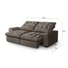 Sofá 4 Lugares Retrátil e Reclinável Tecido Suede Konfort Premium - 5