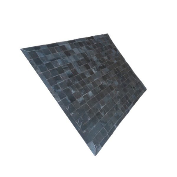 Tapete de Couro de Boi 2M x 1,5M Natural Costurado 10cm x 10cm com Borda - Of08 - 1