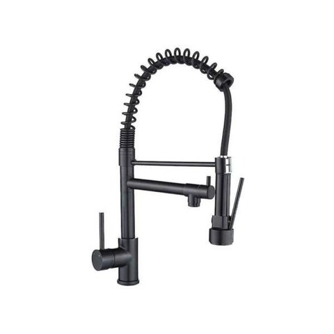 Torneira de Cozinha Gourmet Monocomando Full Preta Fosca com Led