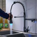 Ver imagem 3 de Torneira de Cozinha Gourmet Monocomando Full Preta Fosca com Led