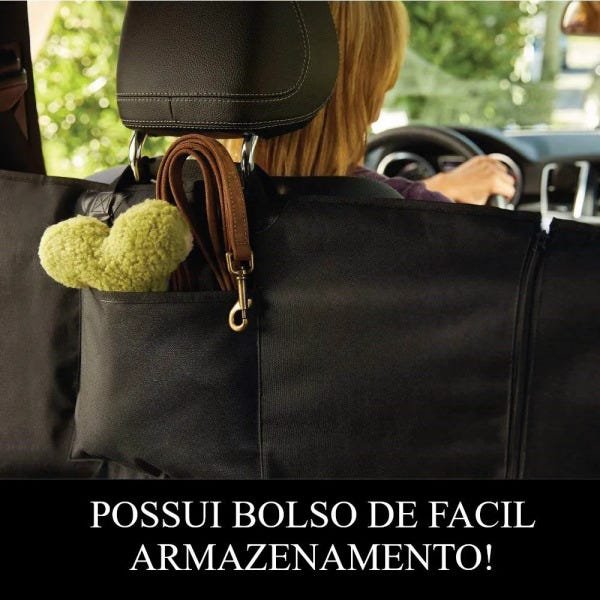 Capa Pet para Proteção de Assentos em Carros - Tamanho Universal- Cor Azul - 4