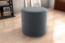 Ver imagem 2 de Puff Decorativo Copenhage Veludo Cinza E-425