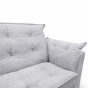 Ver imagem 4 de Sofá 2 Lugares 140 Cm Namoradeira Sala Confortável Requinte Recepção Linho:linho Cinza