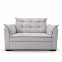 Ver imagem 2 de Sofá 2 Lugares 140 Cm Namoradeira Sala Confortável Requinte Recepção Linho:linho Cinza