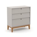 Ver imagem 2 de Jogo de Quarto Infantil Unique com Cômoda 3 Gavetas e Berço Cinza/eco Wood - Matic Móveis