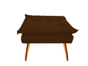 Ver imagem 4 de Kit Poltrona + Puff Decorativo Opala Suede Marrom Pés Madeira Ms Decor