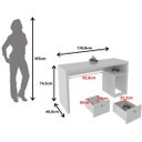 Ver imagem 3 de Mesa para Escritório Escrivaninha 2 Gavetas Branco