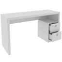 Ver imagem 2 de Mesa para Escritório Escrivaninha 2 Gavetas Branco