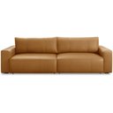 Ver imagem 2 de Sofá Retrátil Reclinável para Sala 4 Lugares 230cm Angel L06 Couro Caramelo - Lyam Decor