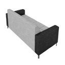 Ver imagem 7 de Sofá Living Decorativo Houston 2 Lugares 160cm Pés em Metal Linho/ Pu Cinza Escuro/ Preto G33 - Gran
