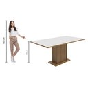 Ver imagem 3 de Mesa Madesa Retangular Tampo de Madeira 5275 Rustic/Branco Cor:Rustic/Branco