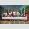 Quadro Leonardo Da Vinci A Última Ceia Vinil Moldura Preta 63X42Cm - 2