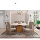 Ver imagem 1 de Conjunto Mesa Isabela + 8 Cadeiras Ipê/Off White/Wd25