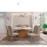 Conjunto Mesa Isabela + 8 Cadeiras Ipê/Off White/Wd25 - 1