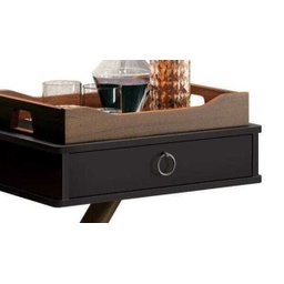 Mesa Bar Aparador com Bandeja Drink Preto - EDN Móveis - 4