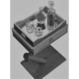 Mesa Bar Aparador com Bandeja Drink Preto - EDN Móveis - 5