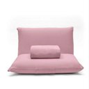 Ver imagem 2 de Jogo de Cama Basic King 3 Peças 100% Algodão Malha Penteada Rosa Blush