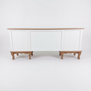 Ver imagem 3 de Mesa Escrivaninha 10 Gavetas Clássica Pés Luiz Xv Sala Quarto Ecomem Branco - Imbuia