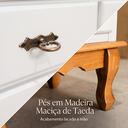 Ver imagem 5 de Mesa Escrivaninha 10 Gavetas Clássica Pés Luiz Xv Sala Quarto Ecomem Branco - Imbuia