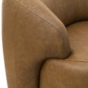 Ver mais imagens de Poltrona Decorativa Giratória Orgânica Donk L08 Couro Camel - Mpozenato