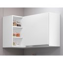 Ver imagem 1 de Armário Aéreo de Canto Beatriz 90cm 1 Porta e 3 Nichos Branco Maderatto Móveis