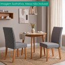 Ver imagem 5 de Kit 2 Cadeiras Estofadas MDF Luara Suede Freijo Gris Poliman