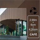 Ver imagem 5 de Painel Brise de Madeira Ecológica 290cm x 6cm x 42mm Formaco Decor Marrom/Café